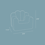 dimensions for chair: 1'11" x 2'4" x 2'0"