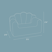 dimensions for couch: 2'0" x 3'5" x 2'4"